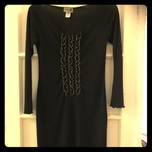 Luly K New York black tuxedo sheath size large